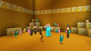 Screenshot of the Minecraft Bedrock Marketplace product Skyblock Lucky Block created by Gearblocks.