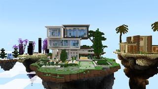 Screenshot of the Minecraft Bedrock Marketplace product Skyblock Mansions created by Gearblocks.