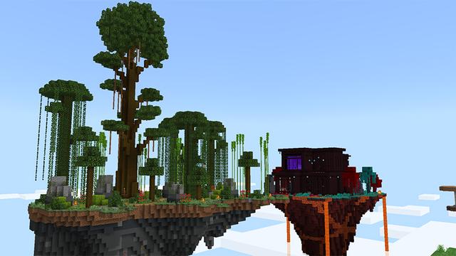 Screenshot of the Minecraft Bedrock Marketplace product Skyblock Mansions created by Gearblocks.