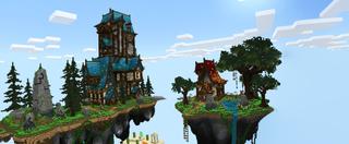 Panorama of the Minecraft Bedrock Marketplace product Skyblock: Noob x Pro x Hacker created by Gearblocks.