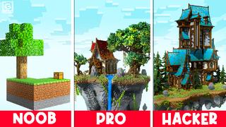 Thumbnail of the Minecraft Bedrock Marketplace product Skyblock: Noob x Pro x Hacker created by Gearblocks.