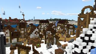Screenshot of the Minecraft Bedrock Marketplace product Snow Village created by Gearblocks.