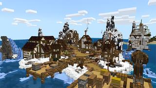 Screenshot of the Minecraft Bedrock Marketplace product Snow Village created by Gearblocks.