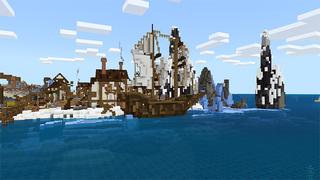 Screenshot of the Minecraft Bedrock Marketplace product Snow Village created by Gearblocks.