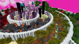 Screenshot of the Minecraft Bedrock Marketplace product Spiral Parkour created by Gearblocks.