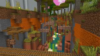 Screenshot of the Minecraft Bedrock Marketplace product Spiral Parkour created by Gearblocks.