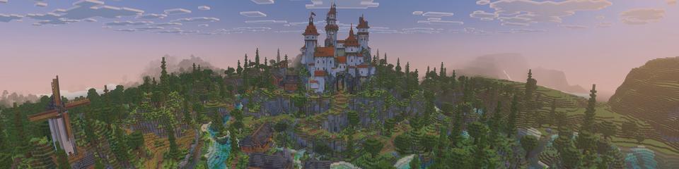 Panorama of the Minecraft Bedrock Marketplace product The Dawn Fortress created by Gearblocks.