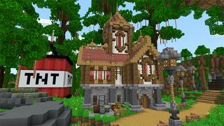Screenshot of the Minecraft Bedrock Marketplace product TNT Village created by Gearblocks.