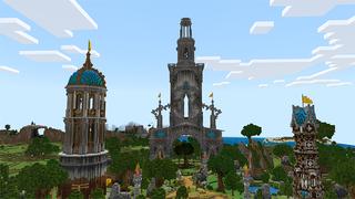 Screenshot of the Minecraft Bedrock Marketplace product Tower: Noob x Pro x Hacker created by Gearblocks.