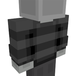 Thumbnail of the Minecraft Bedrock Marketplace product Black Stripy Sweater created by Geeky Pixels.