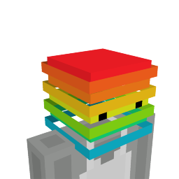 Thumbnail of the Minecraft Bedrock Marketplace product Retro Rainbow Head created by Geeky Pixels.