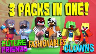 Thumbnail of the Minecraft Bedrock Marketplace product 3 Packs in One! created by Giggle Block Studios.