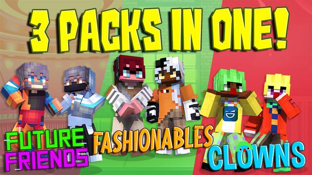 Thumbnail of the Minecraft Bedrock Marketplace product 3 Packs in One! created by Giggle Block Studios.