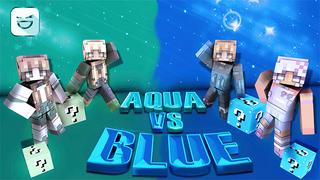 Thumbnail of the Minecraft Bedrock Marketplace product Aqua vs Blue created by Giggle Block Studios.