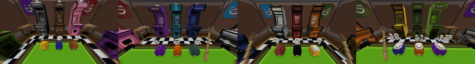 Panorama of the Minecraft Bedrock Marketplace product Arcade Droppers created by Giggle Block Studios.