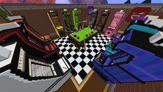 Screenshot of the Minecraft Bedrock Marketplace product Arcade Droppers created by Giggle Block Studios.