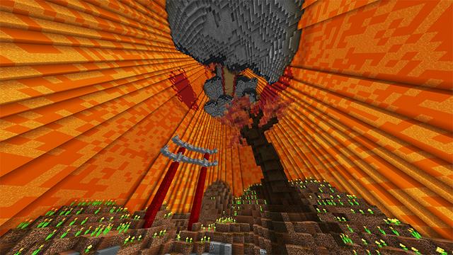 Screenshot of the Minecraft Bedrock Marketplace product Autumn Droppers created by Giggle Block Studios.