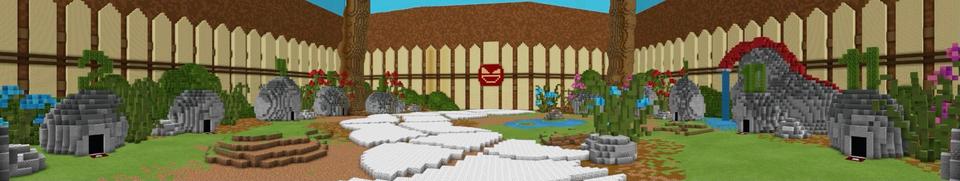 Panorama of the Minecraft Bedrock Marketplace product Backyard Droppers created by Giggle Block Studios.