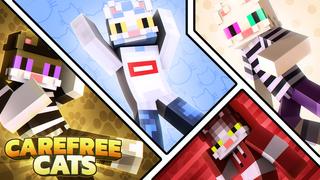 Thumbnail of the Minecraft Bedrock Marketplace product Carefree Cats created by Giggle Block Studios.
