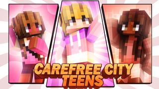 Thumbnail of the Minecraft Bedrock Marketplace product Carefree City Teens created by Giggle Block Studios.