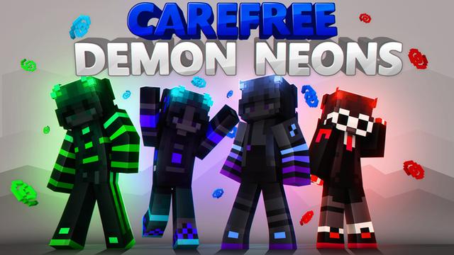 Thumbnail of the Minecraft Bedrock Marketplace product Carefree Demon Neons created by Giggle Block Studios.