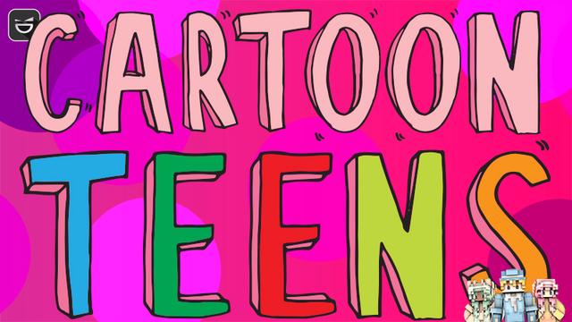 Thumbnail of the Minecraft Bedrock Marketplace product Cartoon Teens created by Giggle Block Studios.