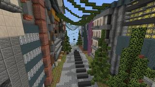 Screenshot of the Minecraft Bedrock Marketplace product City Parkour Adventure created by Giggle Block Studios.