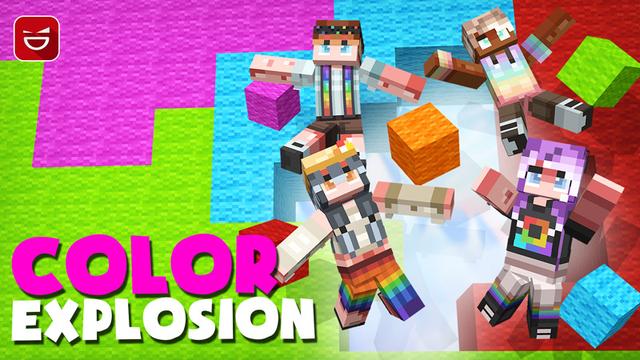 Thumbnail of the Minecraft Bedrock Marketplace product Color Explosion created by Giggle Block Studios.
