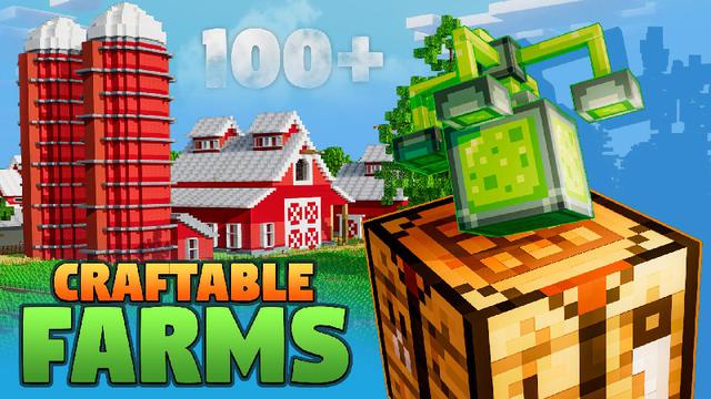 Thumbnail of the Minecraft Bedrock Marketplace product Craftable Farms created by Giggle Block Studios.