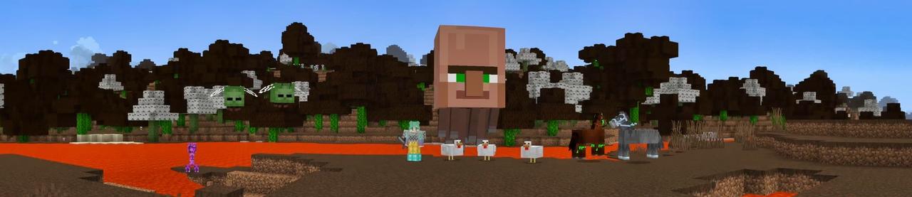 Panorama of the Minecraft Bedrock Marketplace product Cursed Vanilla created by Giggle Block Studios.