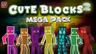 Thumbnail of the Minecraft Bedrock Marketplace product Cute Blocks 2 Mega Pack created by Giggle Block Studios.
