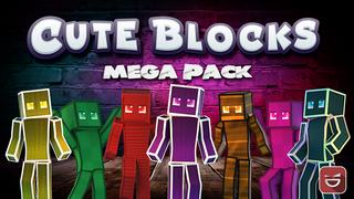 Thumbnail of the Minecraft Bedrock Marketplace product Cute Blocks Mega Pack created by Giggle Block Studios.