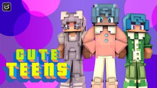 Thumbnail of the Minecraft Bedrock Marketplace product Cute Teens created by Giggle Block Studios.