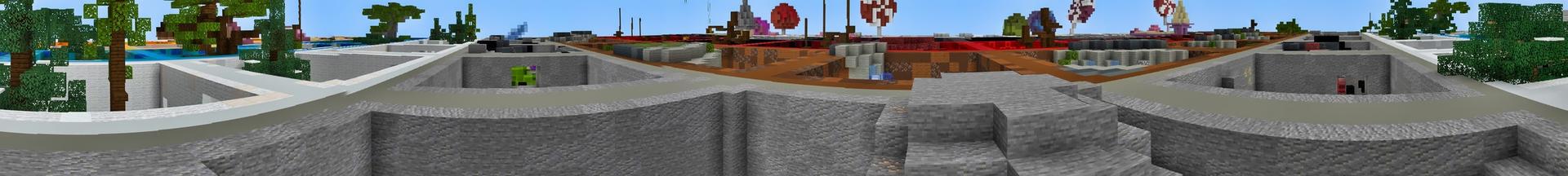 Panorama of the Minecraft Bedrock Marketplace product Cuteblock Parkour created by Giggle Block Studios.