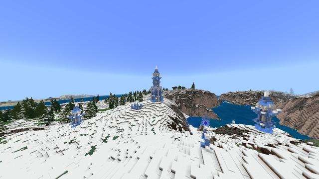 Screenshot of the Minecraft Bedrock Marketplace product Deep Freeze Palace created by Giggle Block Studios.