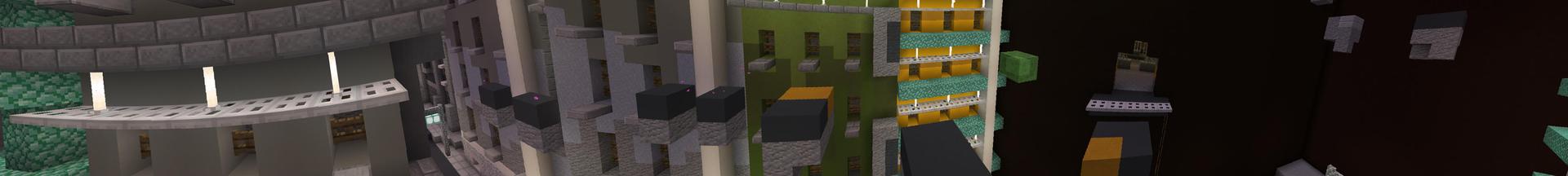 Panorama of the Minecraft Bedrock Marketplace product Dimensions Parkour created by Giggle Block Studios.