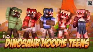 Thumbnail of the Minecraft Bedrock Marketplace product Dinosaur Hoodie Teens created by Giggle Block Studios.
