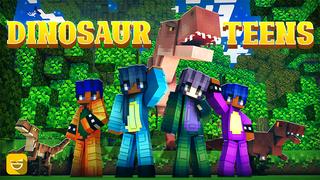 Thumbnail of the Minecraft Bedrock Marketplace product Dinosaur Teens created by Giggle Block Studios.