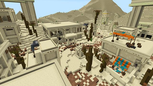 Screenshot of the Minecraft Bedrock Marketplace product Egyptian Raid Spawn created by Giggle Block Studios.