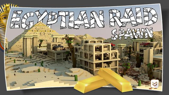 Thumbnail of the Minecraft Bedrock Marketplace product Egyptian Raid Spawn created by Giggle Block Studios.