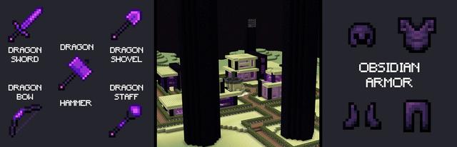Panorama of the Minecraft Bedrock Marketplace product Ender Expansion created by Giggle Block Studios.