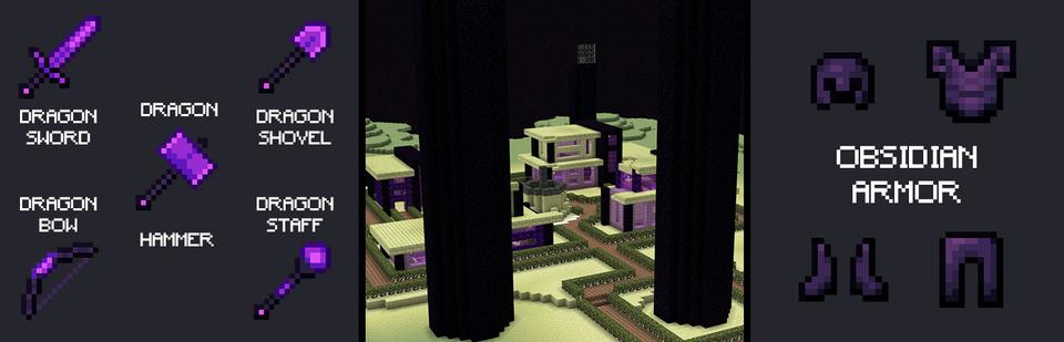 Panorama of the Minecraft Bedrock Marketplace product Ender Expansion created by Giggle Block Studios.