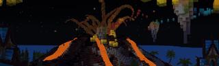 Panorama of the Minecraft Bedrock Marketplace product Escape Extreme Volcano Parkour created by Giggle Block Studios.