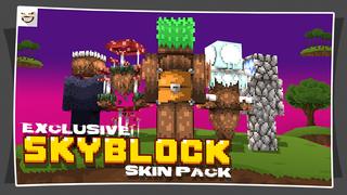 Thumbnail of the Minecraft Bedrock Marketplace product Exclusive Skyblock Skin Pack created by Giggle Block Studios.