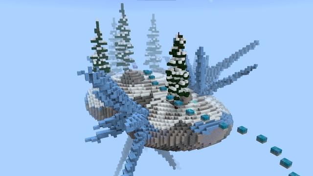 Screenshot of the Minecraft Bedrock Marketplace product Floating Island Parkour created by Giggle Block Studios.