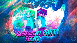 Thumbnail of the Minecraft Bedrock Marketplace product Florescent Party Teens created by Giggle Block Studios.