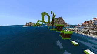 Screenshot of the Minecraft Bedrock Marketplace product Frosted Parkour created by Giggle Block Studios.