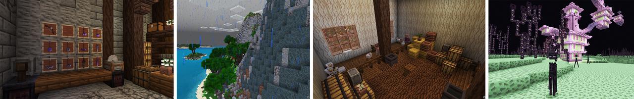 Panorama of the Minecraft Bedrock Marketplace product Glorious Texture Pack created by Giggle Block Studios.