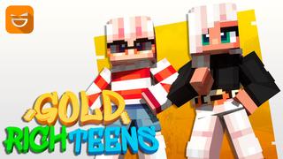Thumbnail of the Minecraft Bedrock Marketplace product Gold Rich Teens created by Giggle Block Studios.