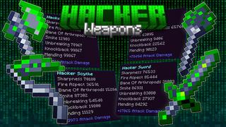 Thumbnail of the Minecraft Bedrock Marketplace product Hacker Weapons created by Giggle Block Studios.
